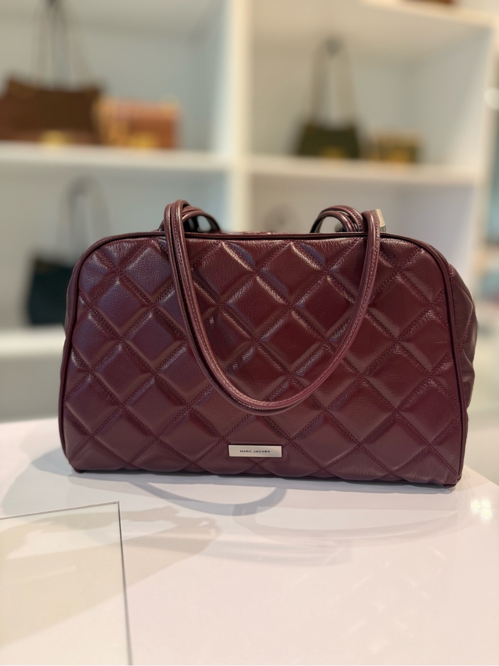 NWT Marc Jacobs quilted the dual satchel - dark plum